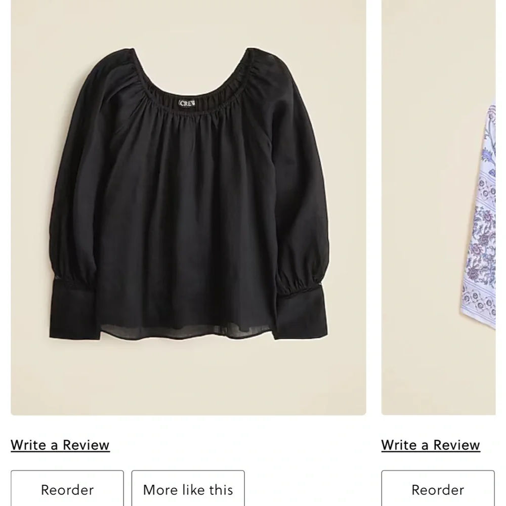NEW WITH TAGS J CREW Lace-trim gathered top - Picture 2 of 2